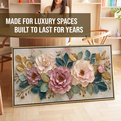 Elegant Pastel Peonies Luxury Floral Canvas Wall Art for Home Decor