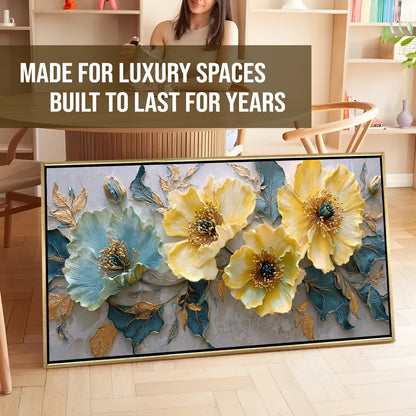 Opulent Floral Harmony Luxury Canvas Wall Art for Elegant Home Decor
