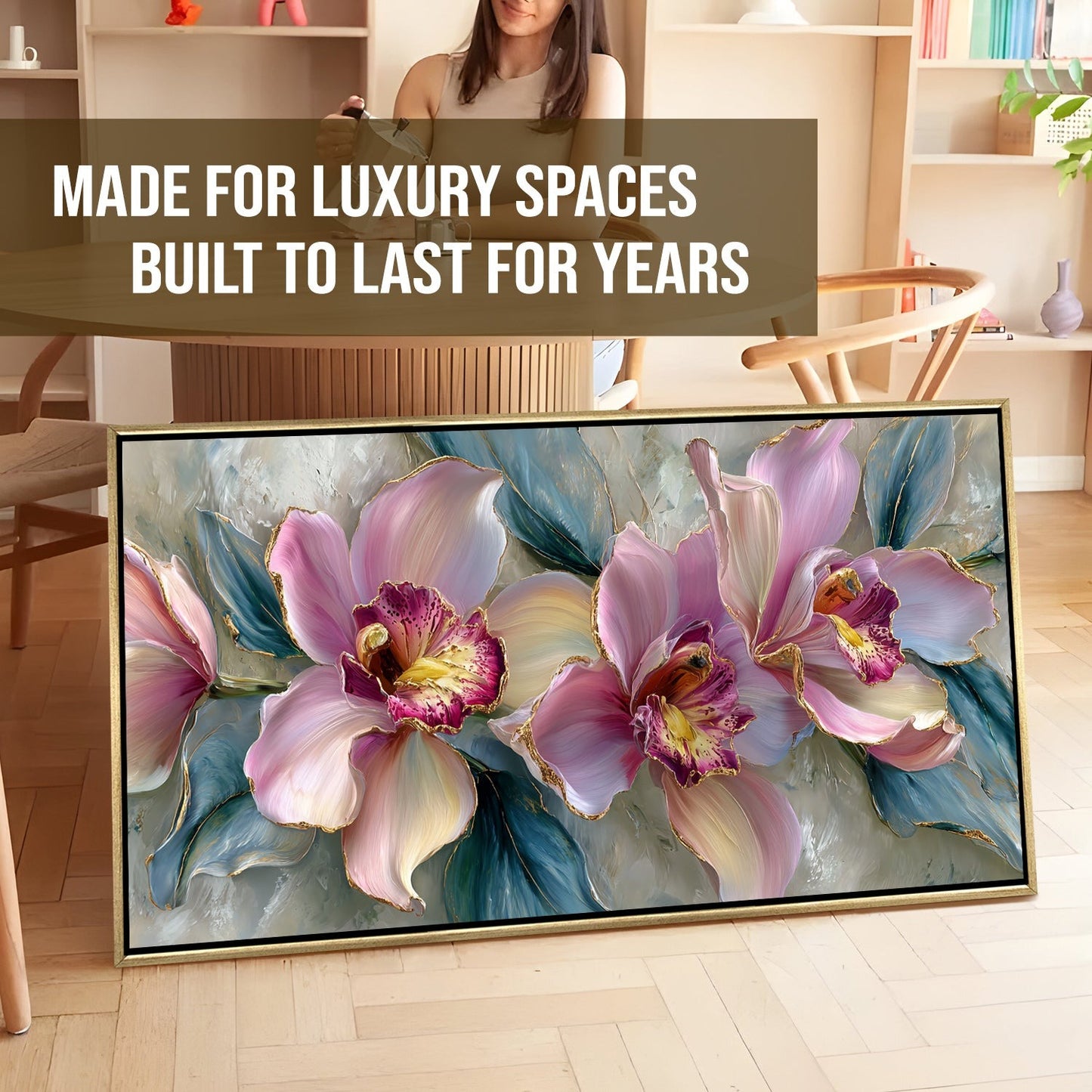 Cattleya Orchid Style Flower Wall Art