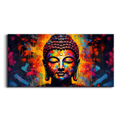 Lord Buddha Canvas Painting for Serene & Spiritual Home Décor