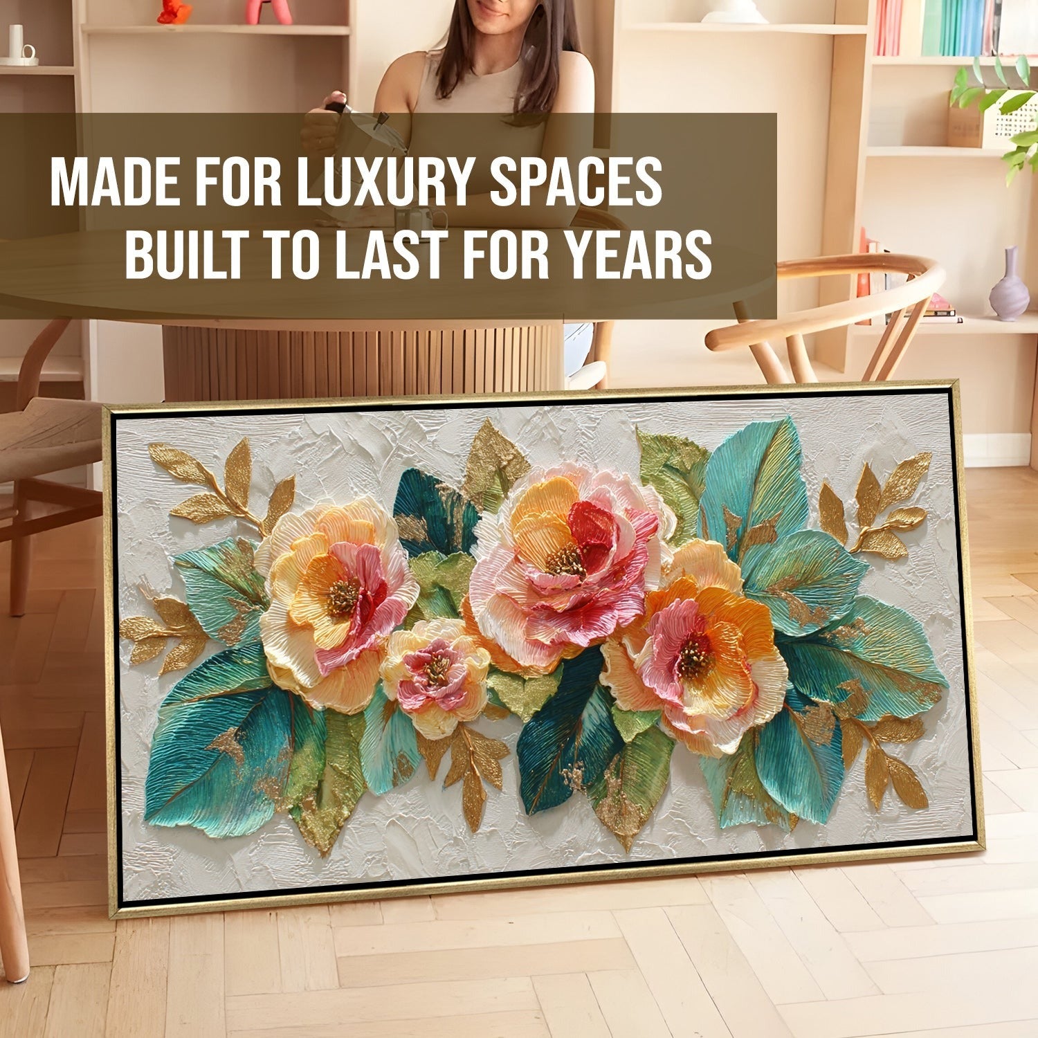 Luxury Peony Style Floral Wall Art