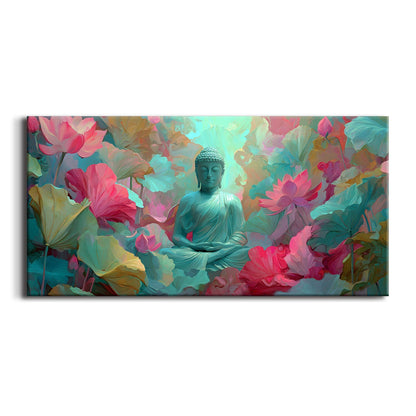 Modern Lord Buddha Canvas Painting for Calm Home Wall Décor