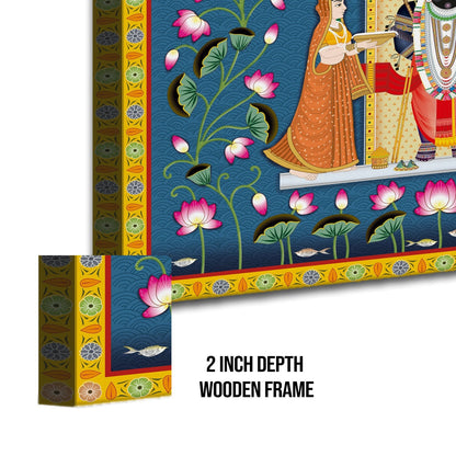 Traditional Shreenathji Pichwai Wall Art Canvas for Home Decor