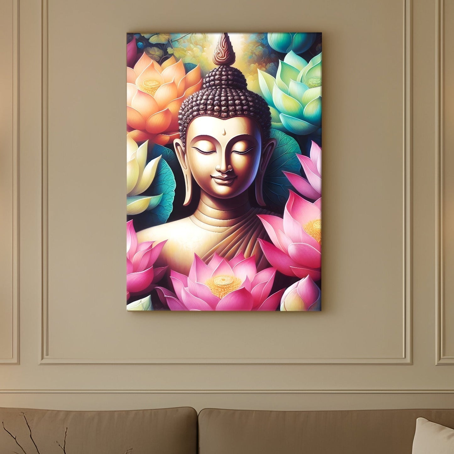 Peaceful Buddha Meditation Wall Art for Calm Home Décor
