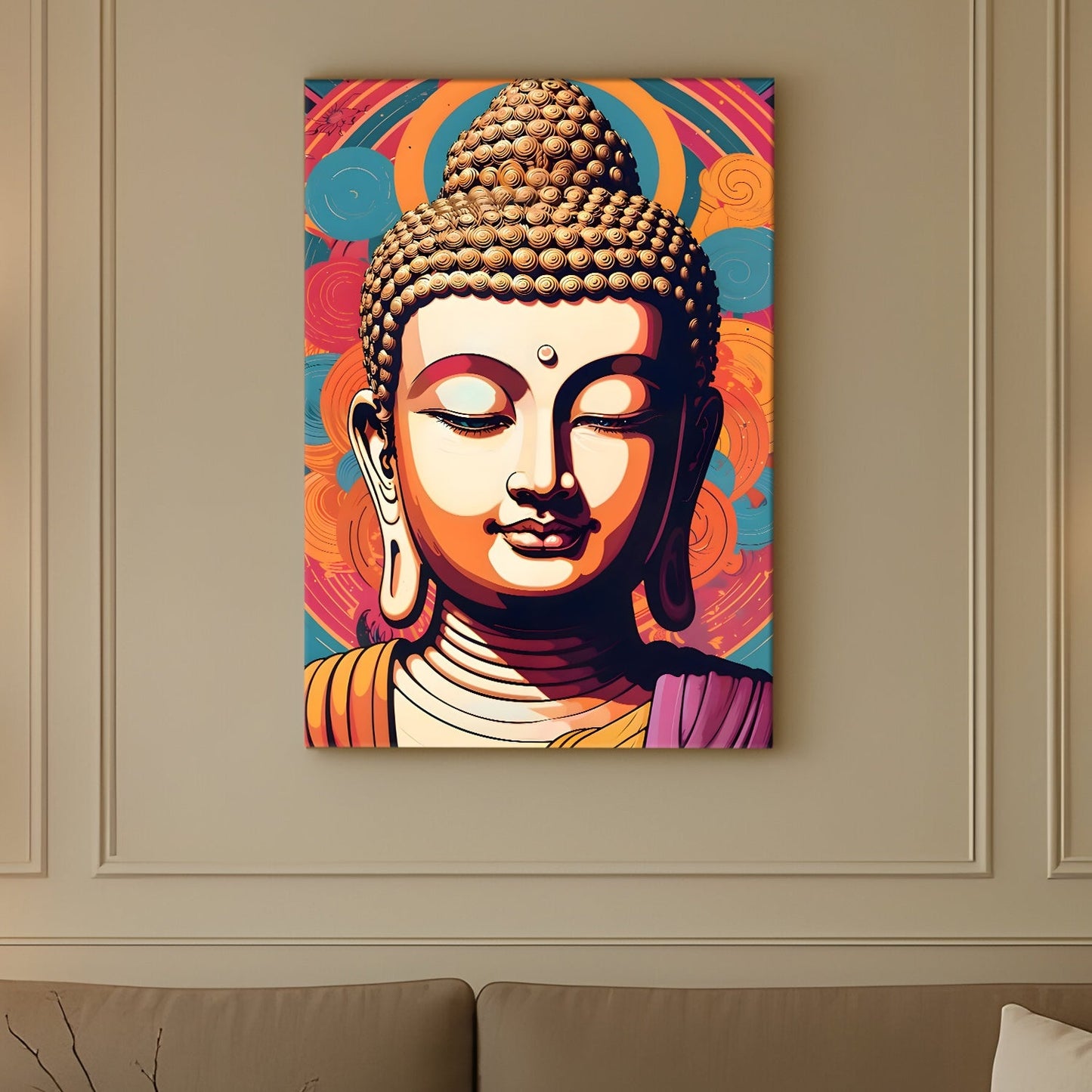 Minimalist Buddha Meditation Wall Art for Peaceful Home Décor
