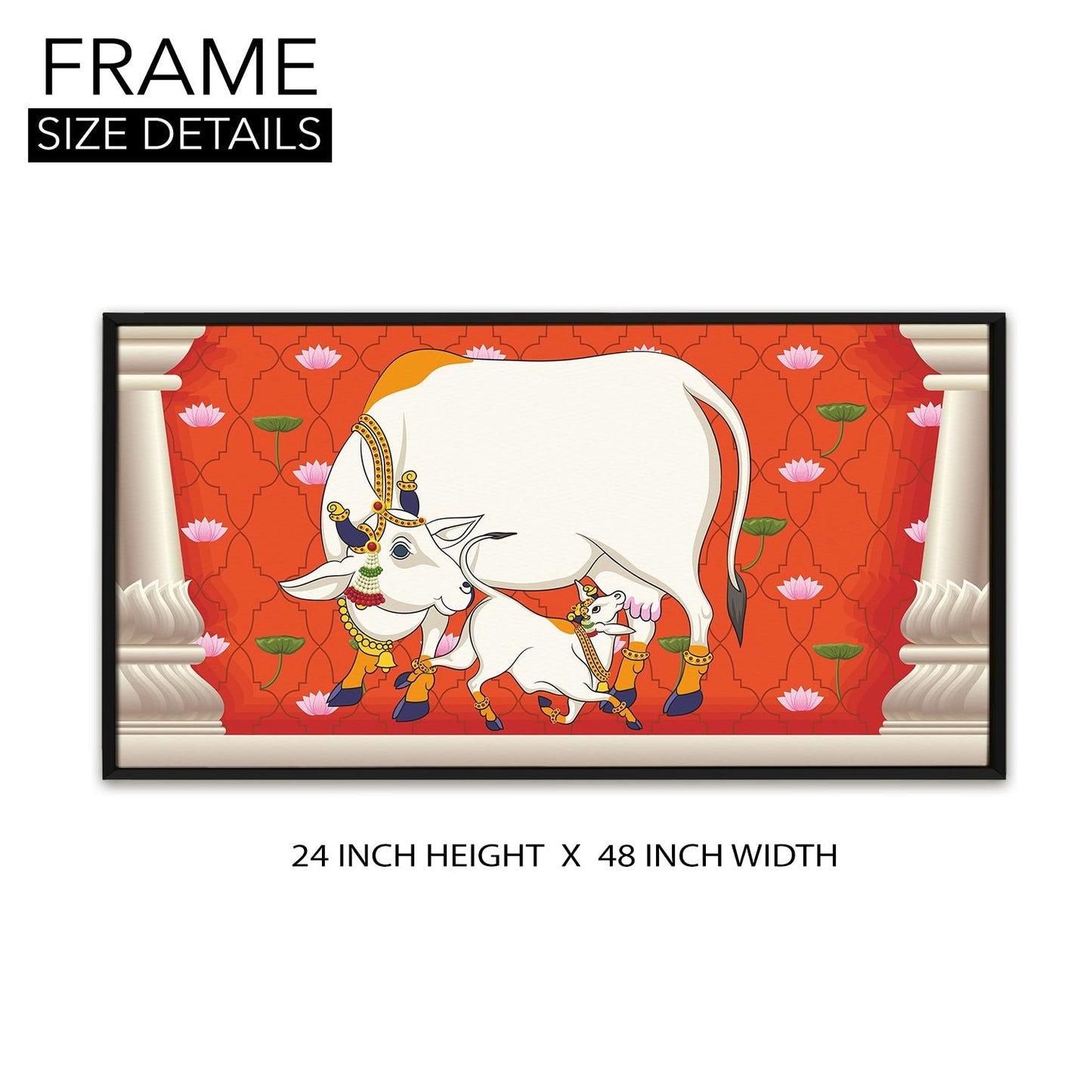 Traditional Indian Pichwai Canvas Wall Art Painting for Home Decor