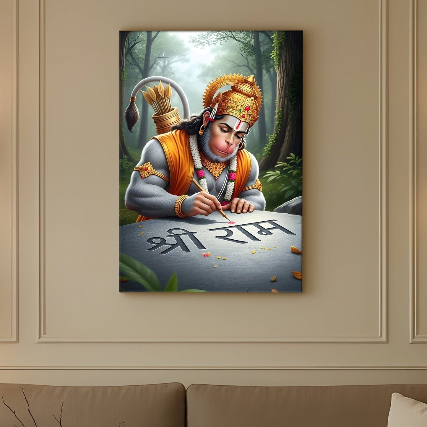 Divine Lord Hanuman Canvas Wall Art