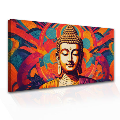 Graceful Lord Buddha Canvas Painting for Spiritual Home Décor