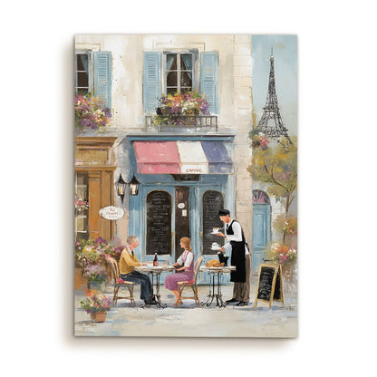 Parisian Café Wall Art – Elegant Street Bistro Canvas Decor