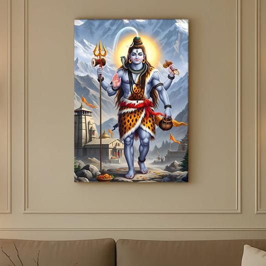 Mahadev Shiva Canvas Wall Art Painting for Home & Office Décor
