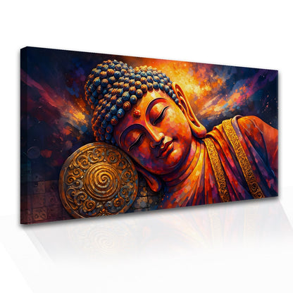 Peaceful Lord Buddha Canvas Painting for Elegant Home Décor