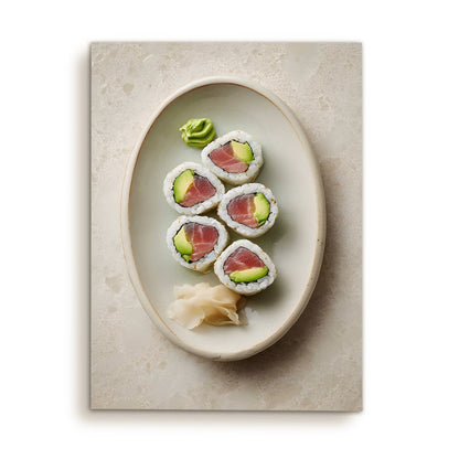 Minimalist Sushi Wall Art – Japanese Kitchen Restaurant Canvas