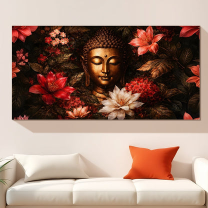 Lord Buddha Canvas Painting for Peaceful Spiritual Home Décor