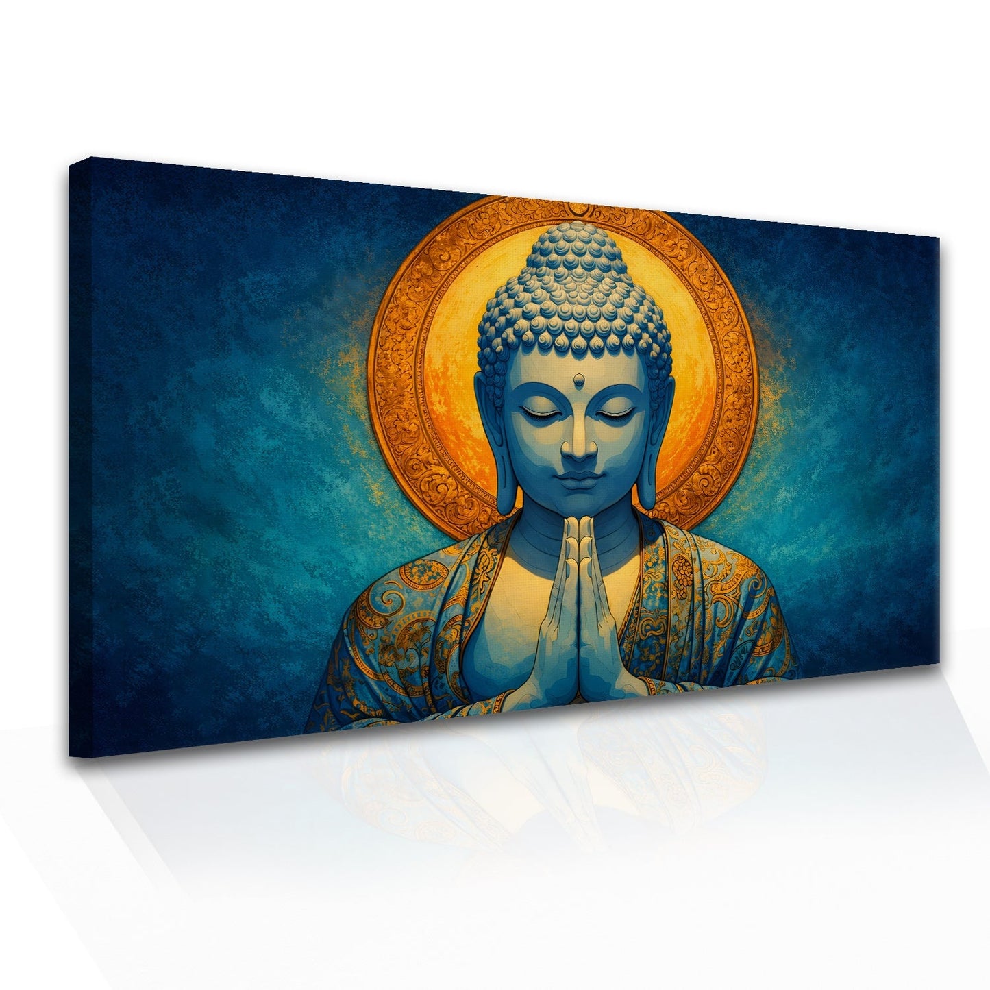 Aesthetic Lord Buddha Canvas Painting for Peaceful Home Décor