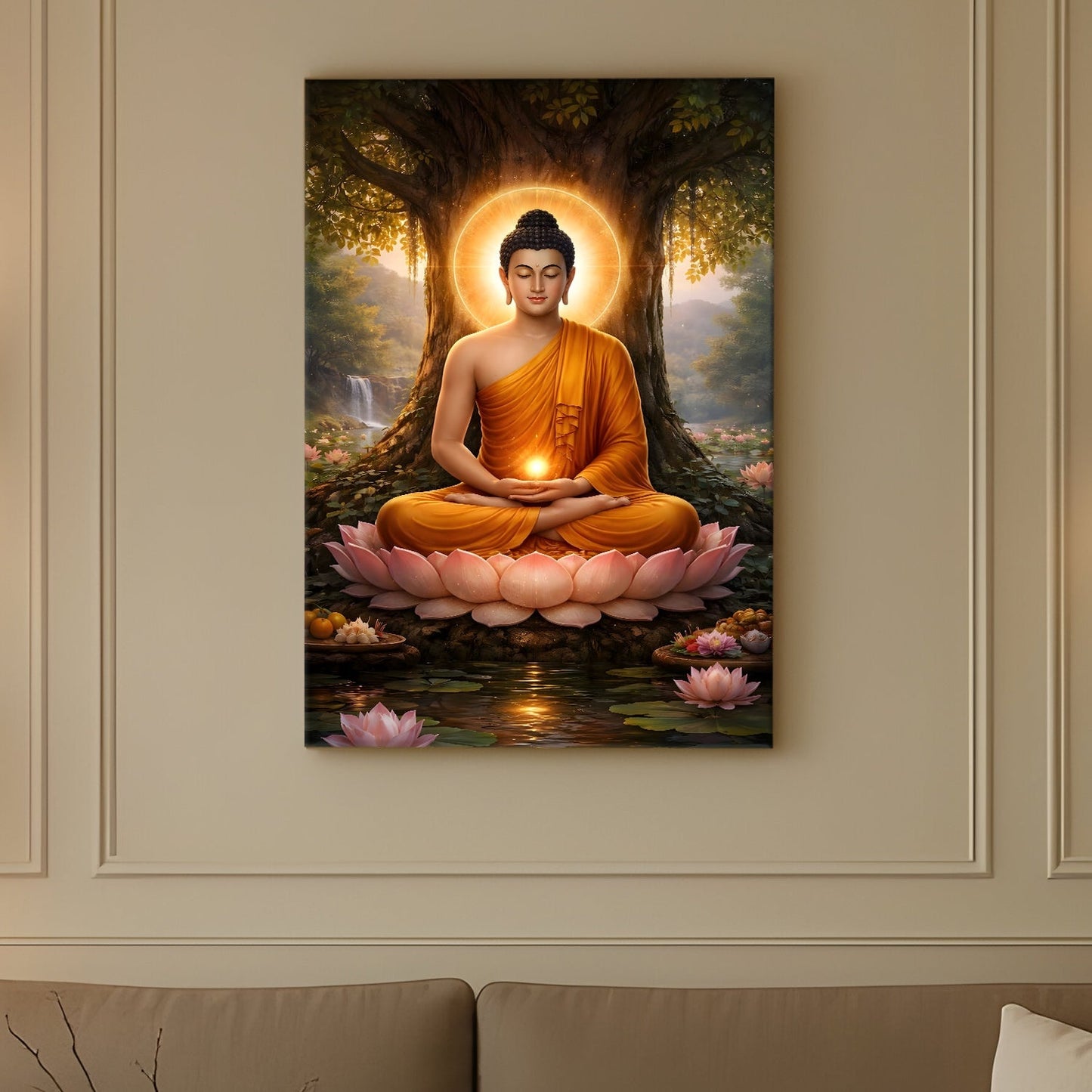 Serene Buddha Meditation Wall Art for Peaceful Home Décor