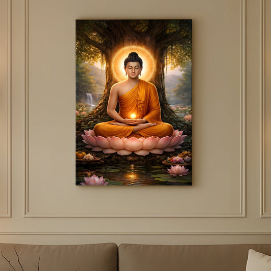 Serene Buddha Meditation Wall Art for Peaceful Home Décor