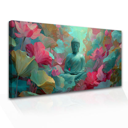 Modern Lord Buddha Canvas Painting for Calm Home Wall Décor