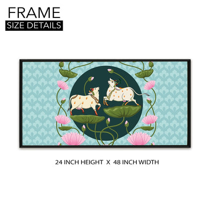 Traditional Indian Pichwai Canvas Wall Art Painting Home Decor