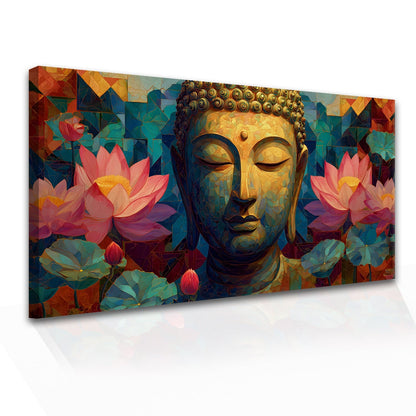 Elegant Lord Buddha Canvas Painting for Serene Home Décor