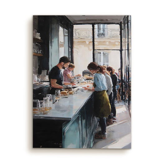 Modern Café Bar Wall Art – Contemporary Kitchen Canvas Decor