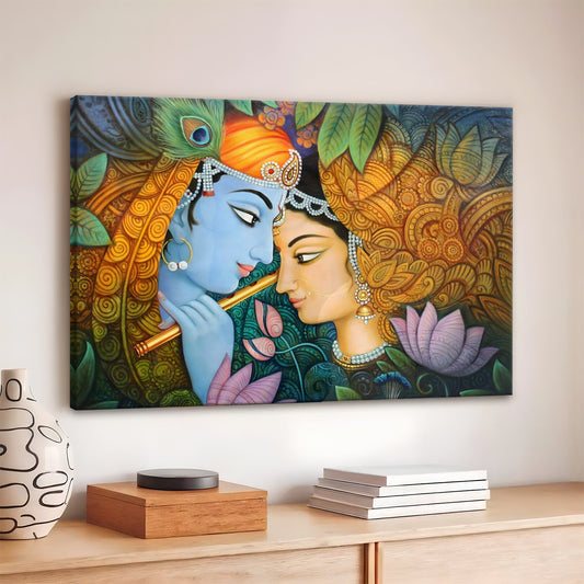 Radha Krishna Serene Harmony Canvas Wall Art for Home Décor