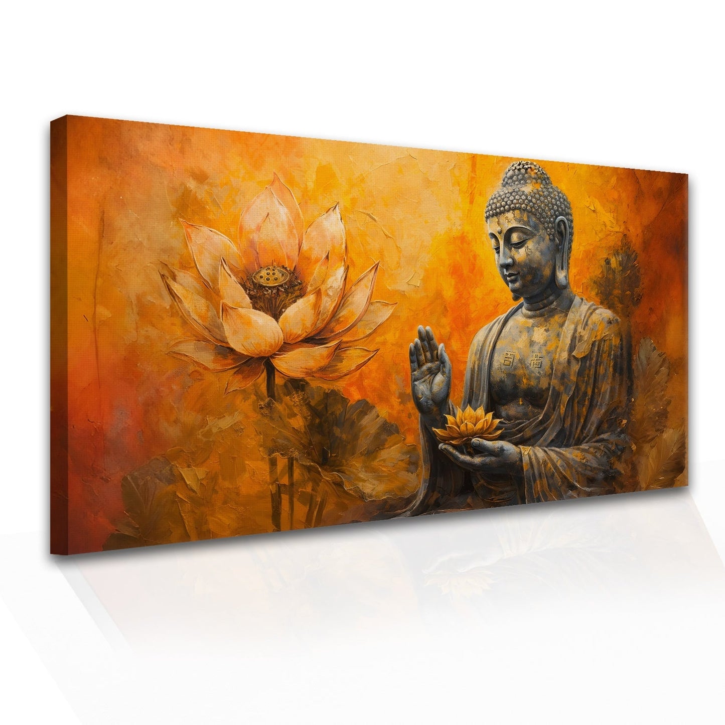Modern Lord Buddha Canvas Painting for Serene Home Décor