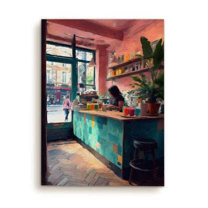Modern Juice Bar Wall Art – Fresh & Vibrant Café Canvas Decor