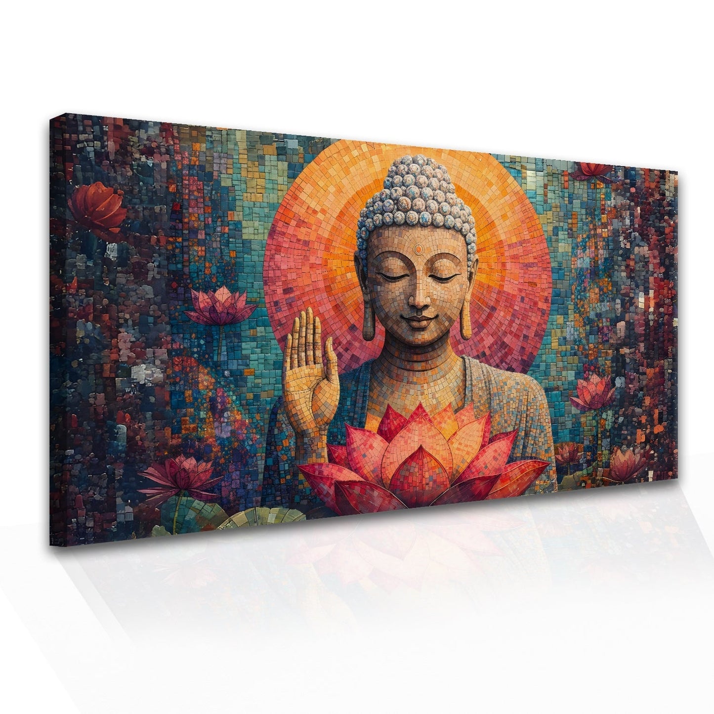 Stylish Lord Buddha Canvas Painting for Peaceful Home Décor