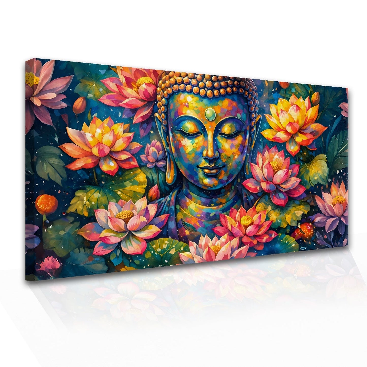 Minimalist Lord Buddha Canvas Painting for Modern Home Décor