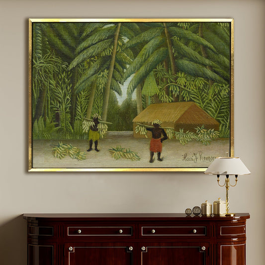 Banana Harvest Henri Rousseau Painting Canvas Wall Art Decor