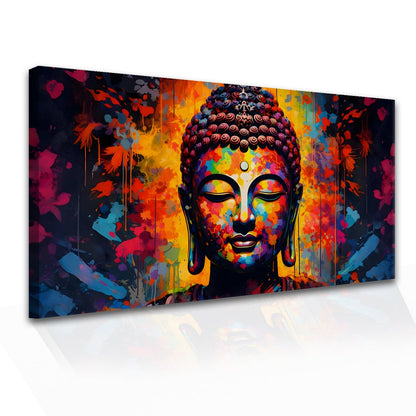 Lord Buddha Canvas Painting for Serene & Spiritual Home Décor