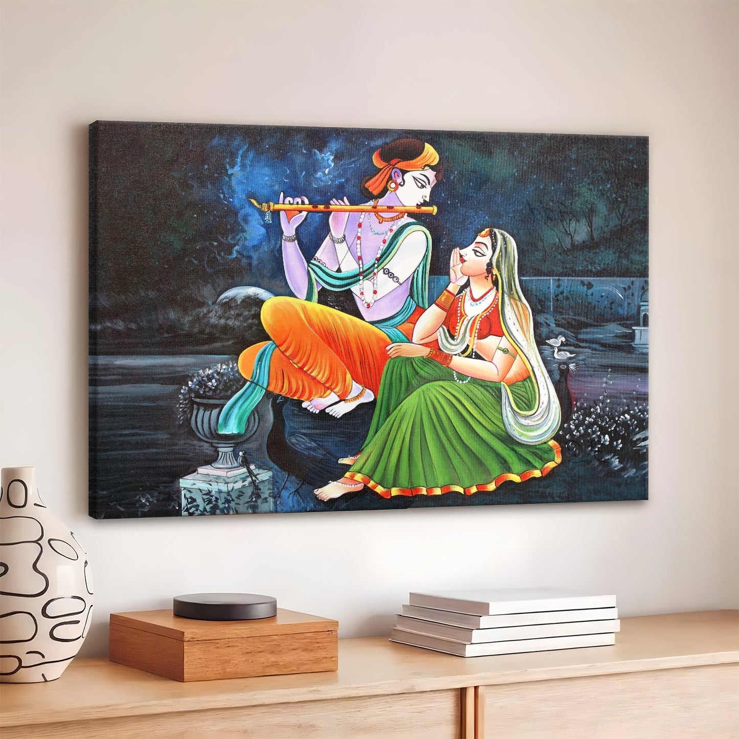 Radha Krishna Eternal Harmony Canvas Wall Art for Home Décor