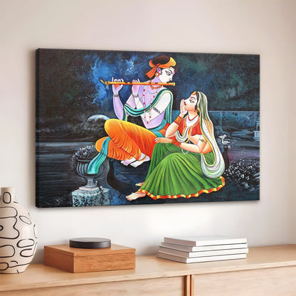 Radha Krishna Eternal Harmony Canvas Wall Art for Home Décor