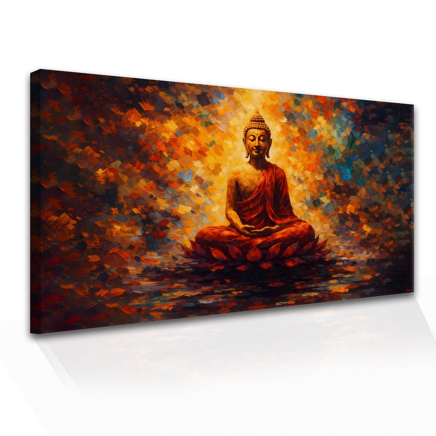 Lord Buddha Canvas Painting for Calm & Spiritual Home Décor