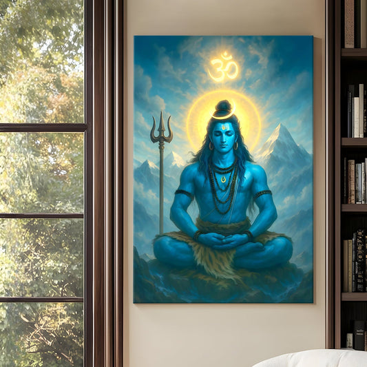 Lord Shiva Canvas Wall Art Painting for Living Room Home Décor