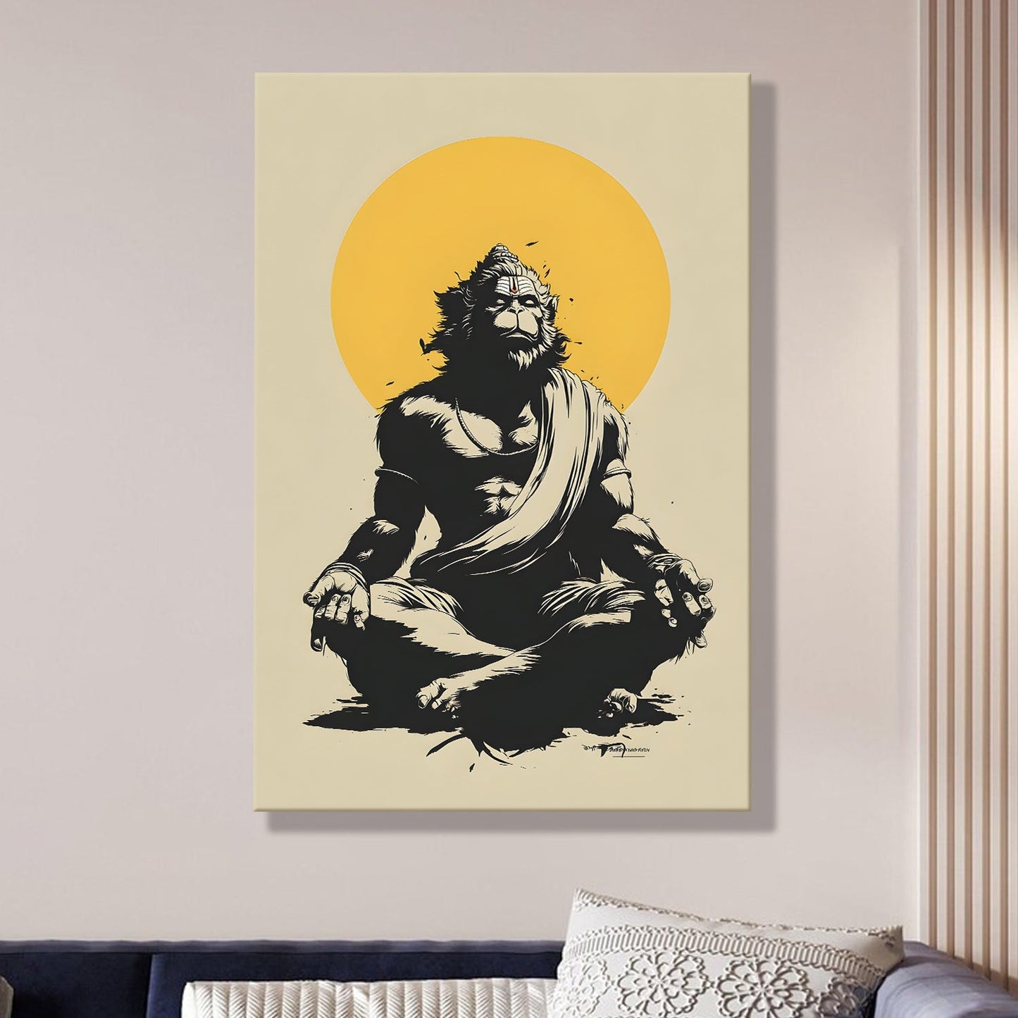  Lord Hanuman Canvas Wall Art, 
