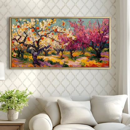 Van Gogh Inspired Orchard Bloom – Vibrant Wall Art Decor