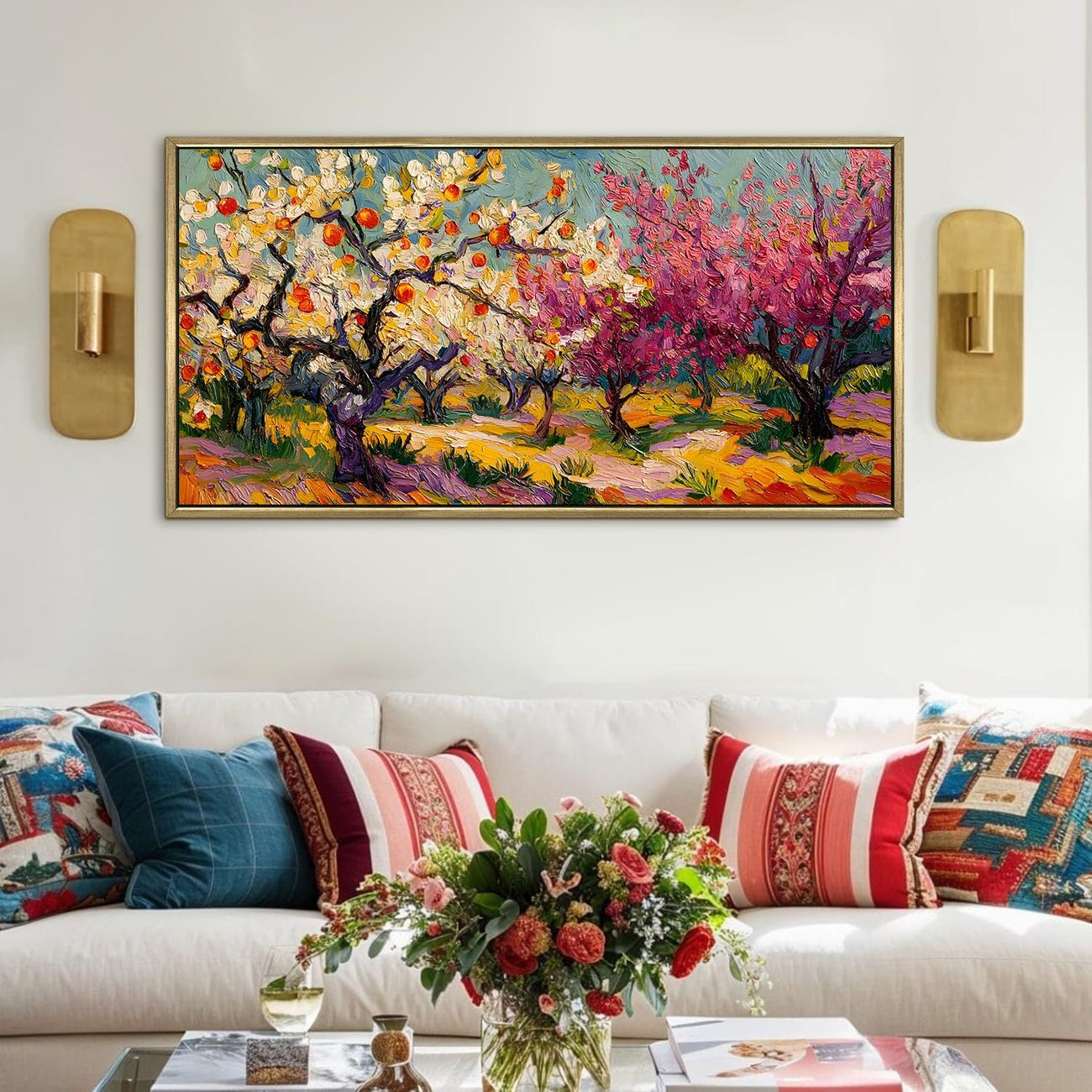 Van Gogh Inspired Orchard Bloom – Vibrant Wall Art Decor