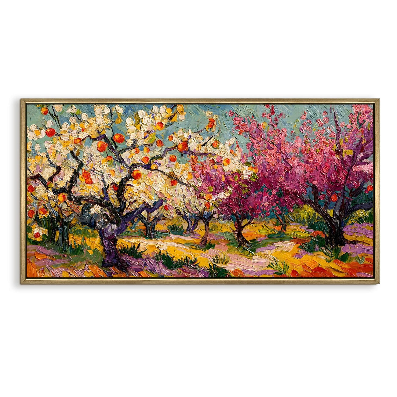Van Gogh Inspired Orchard Bloom – Vibrant Wall Art Decor