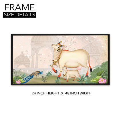 Traditional Indian Pichwai Canvas Wall Art Painting for Home Decor