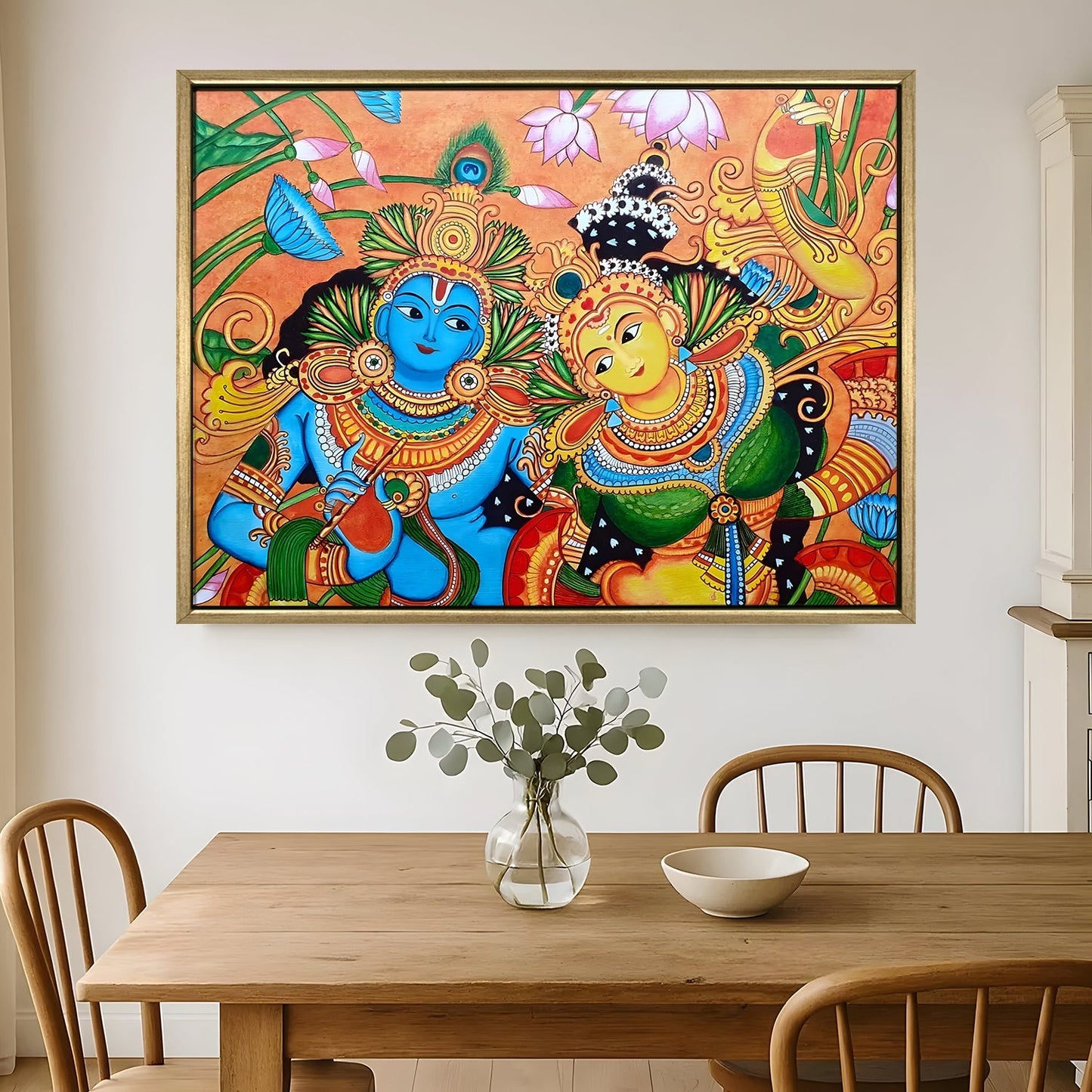 Elegant Kerala Mural Wall Art for Traditional Home Décor