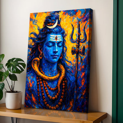 Lord Shiva Canvas Wall Art Painting for Home & Living Room Décor