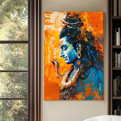 Lord Shiva Canvas Wall Art Painting for Home Décor & Living Room