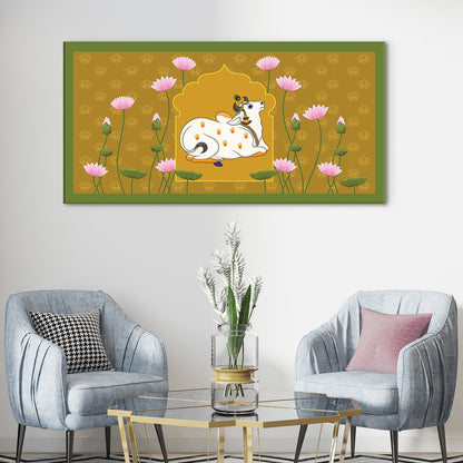 Traditional Indian Pichwai Canvas Wall Art Painting for Home Decor