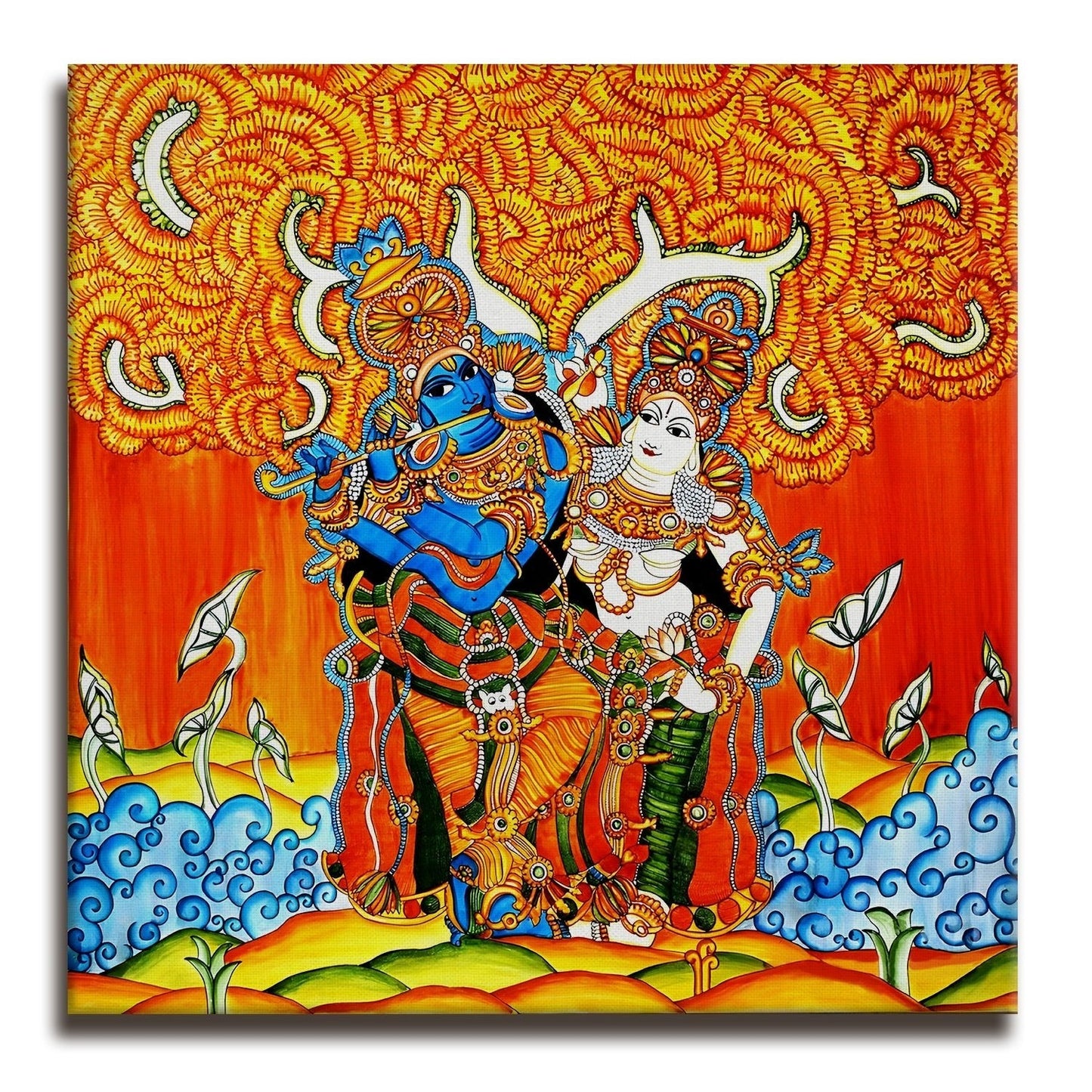 Traditional Kerala Mural Wall Art for Elegant Home Décor