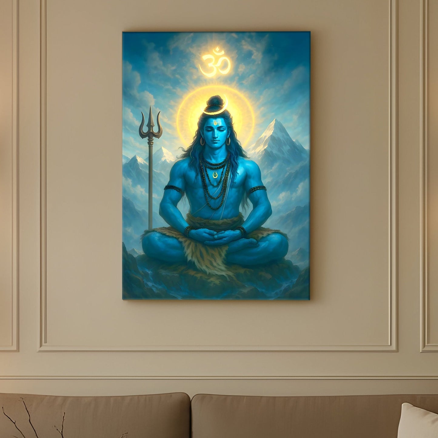 Lord Shiva Canvas Wall Art Painting for Living Room Home Décor