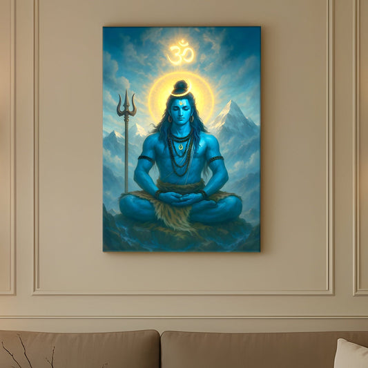 Lord Shiva Canvas Wall Art Painting for Living Room Home Décor