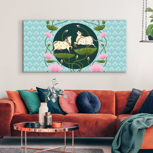 Traditional Indian Pichwai Canvas Wall Art Painting Home Decor