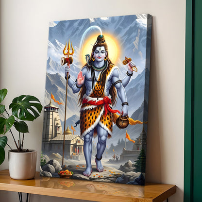 Mahadev Shiva Canvas Wall Art Painting for Home & Office Décor