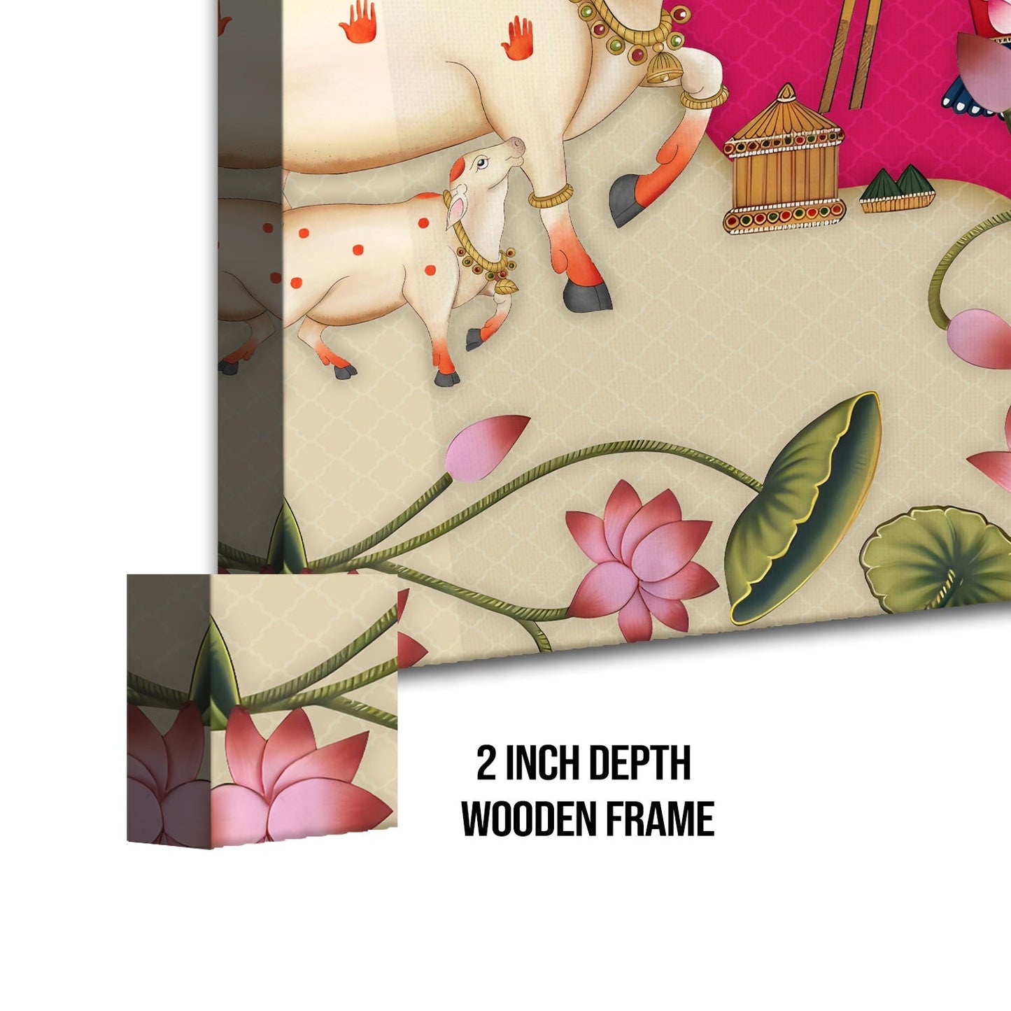 Shreenathji Pichwai Wall Art Traditional Indian Canvas Home Decor